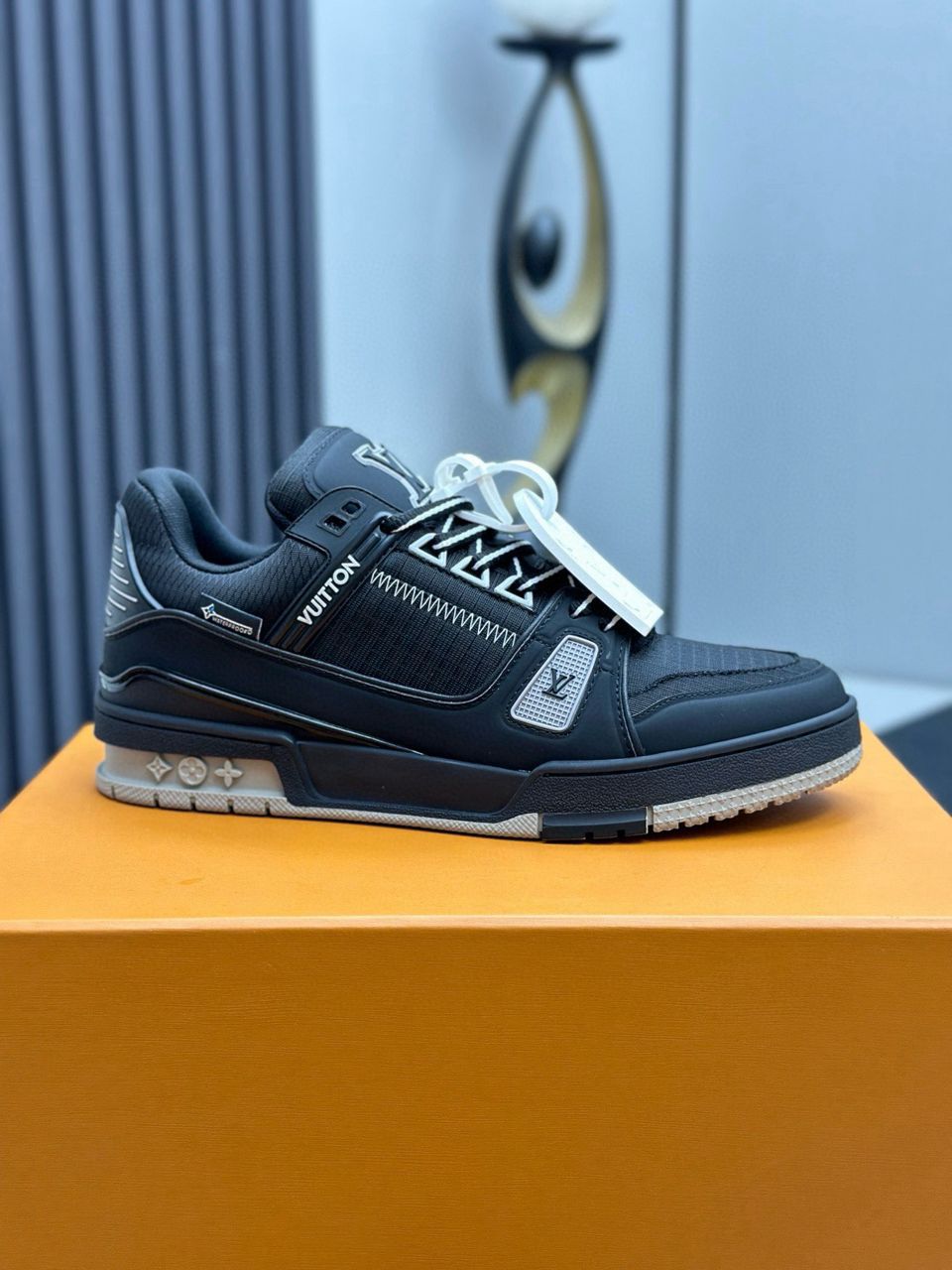 Tenis Louis Vuitton Trainer Low Black Grey (Pronta Entrega) Tamanho 40