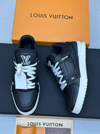Tenis Louis Vuitton Trainer Low All Black White