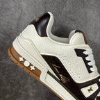 Tênis Louis Vuitton Trainer #54 White Black Details