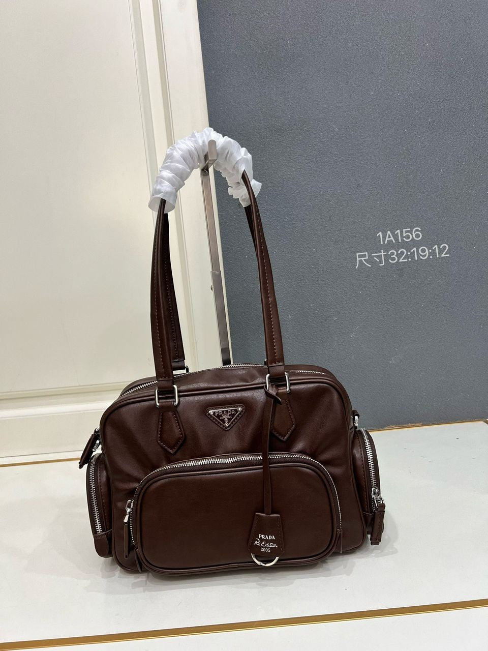 Bolsa Prada Women Tote Leather Brown