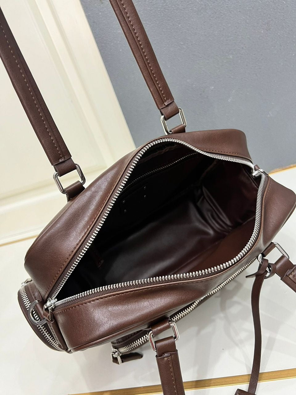 Bolsa Prada Women Tote Leather Brown