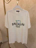 Camiseta Balmain Logo White Reflective