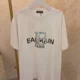 Camiseta Balmain Logo White Reflective