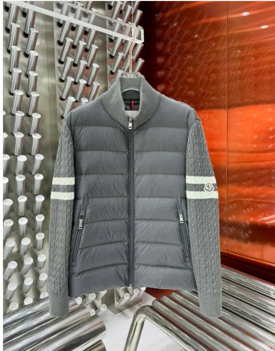 Puffer Cardigan Moncler Grey