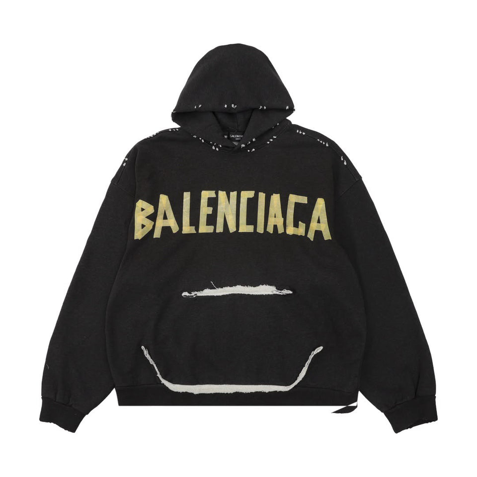 Moletom balenciaga Tape Type Ripped Black