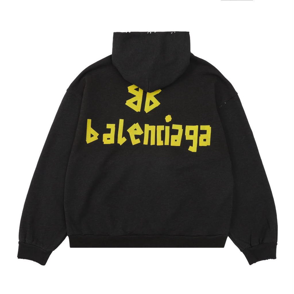 Moletom balenciaga Tape Type Ripped Black