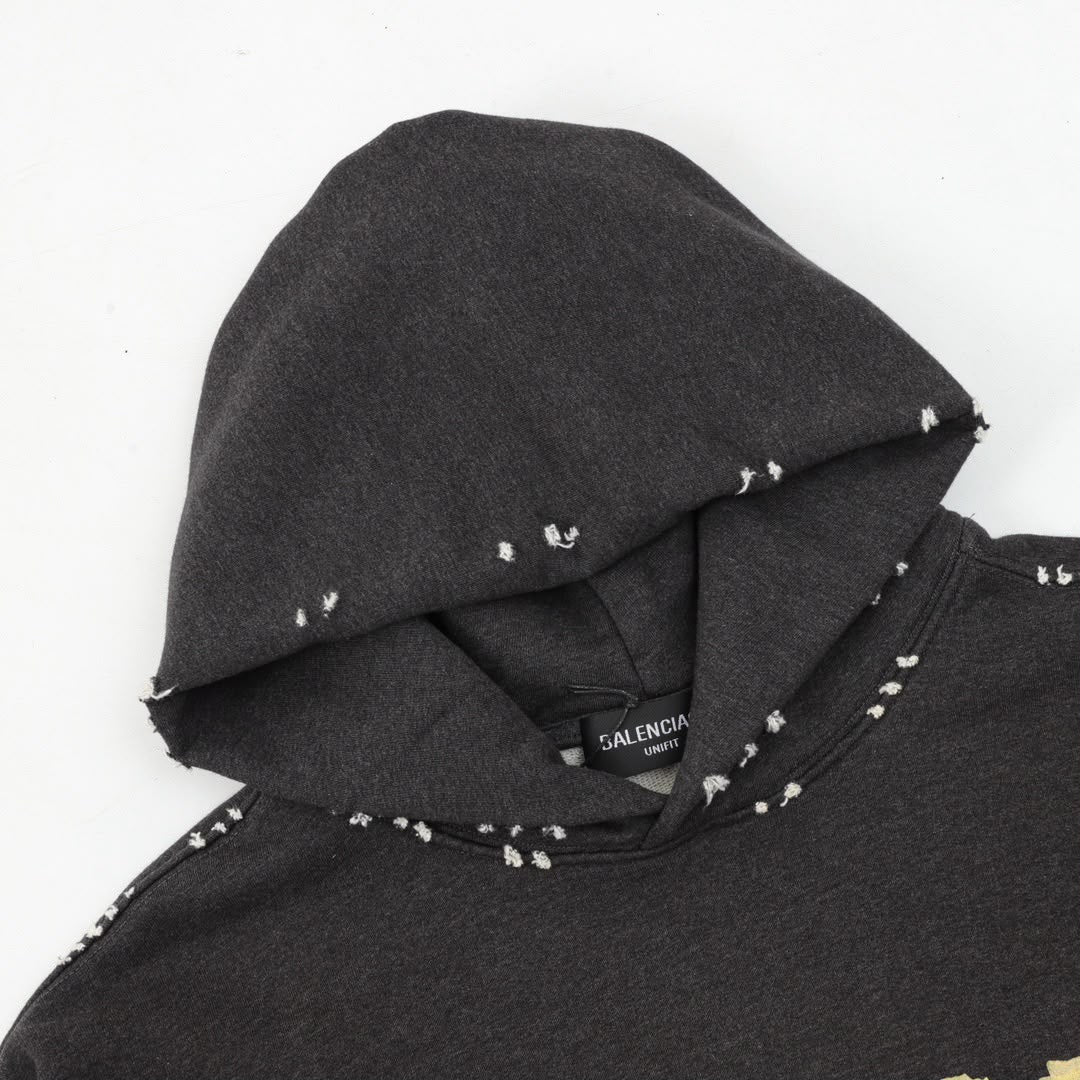 Moletom balenciaga Tape Type Ripped Black