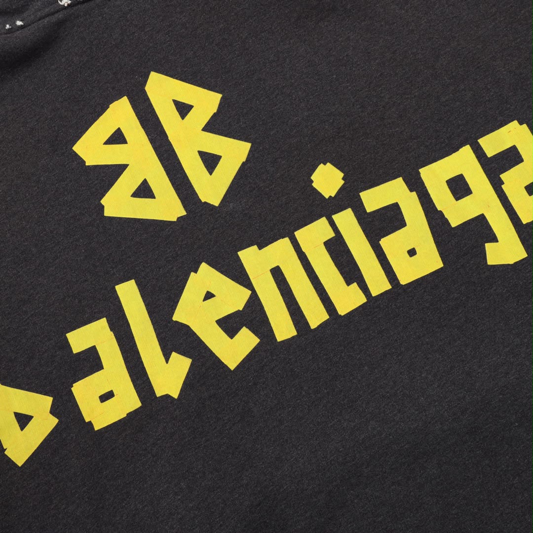 Moletom balenciaga Tape Type Ripped Black