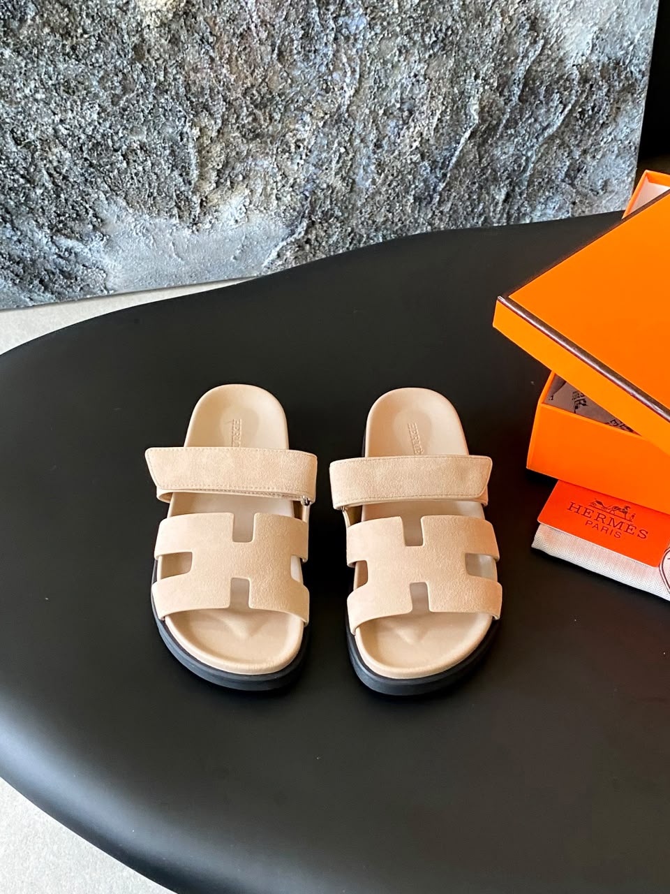 Izmir sandal Hermès Saudi Camurça Beige