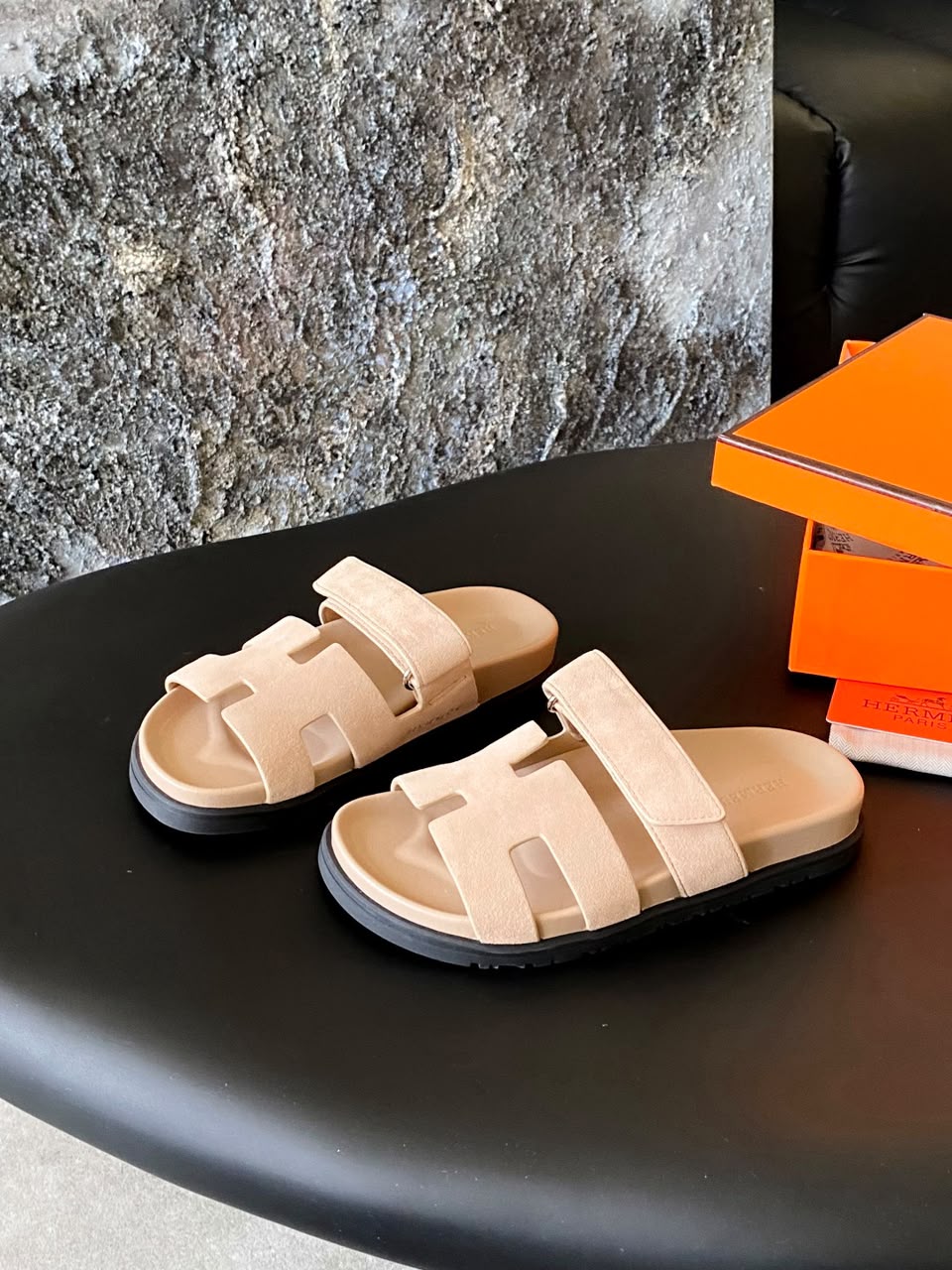 Izmir sandal Hermès Saudi Camurça Beige