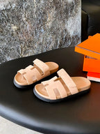 Izmir sandal Hermès Saudi Camurça Beige