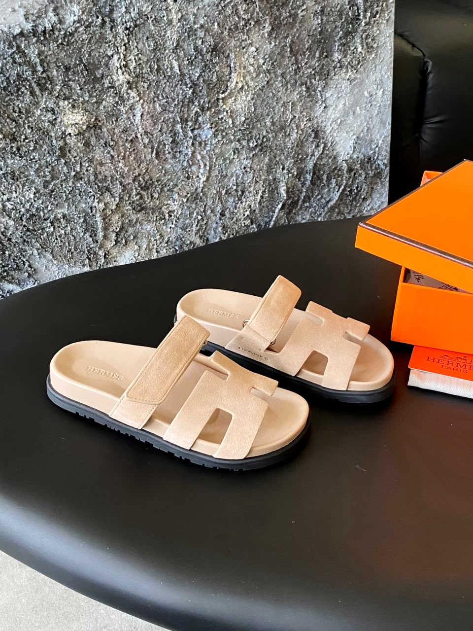 Izmir sandal Hermès Saudi Camurça Beige