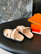 Izmir sandal Hermès Saudi Camurça Beige