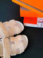Izmir sandal Hermès Saudi Camurça Beige