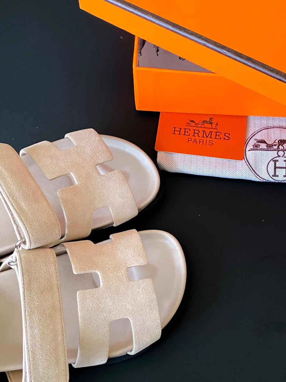 Izmir sandal Hermès Saudi Camurça Beige