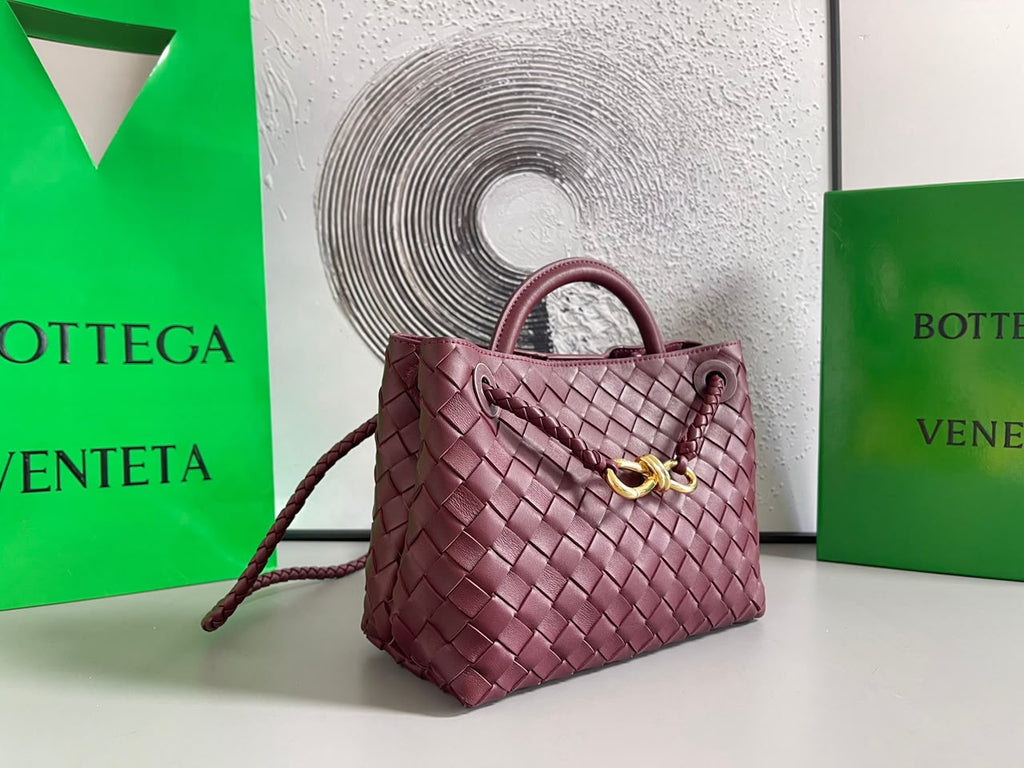 BOLSA BOTTEGA VENETA ANDIAMO INTRECCIATO VINHO