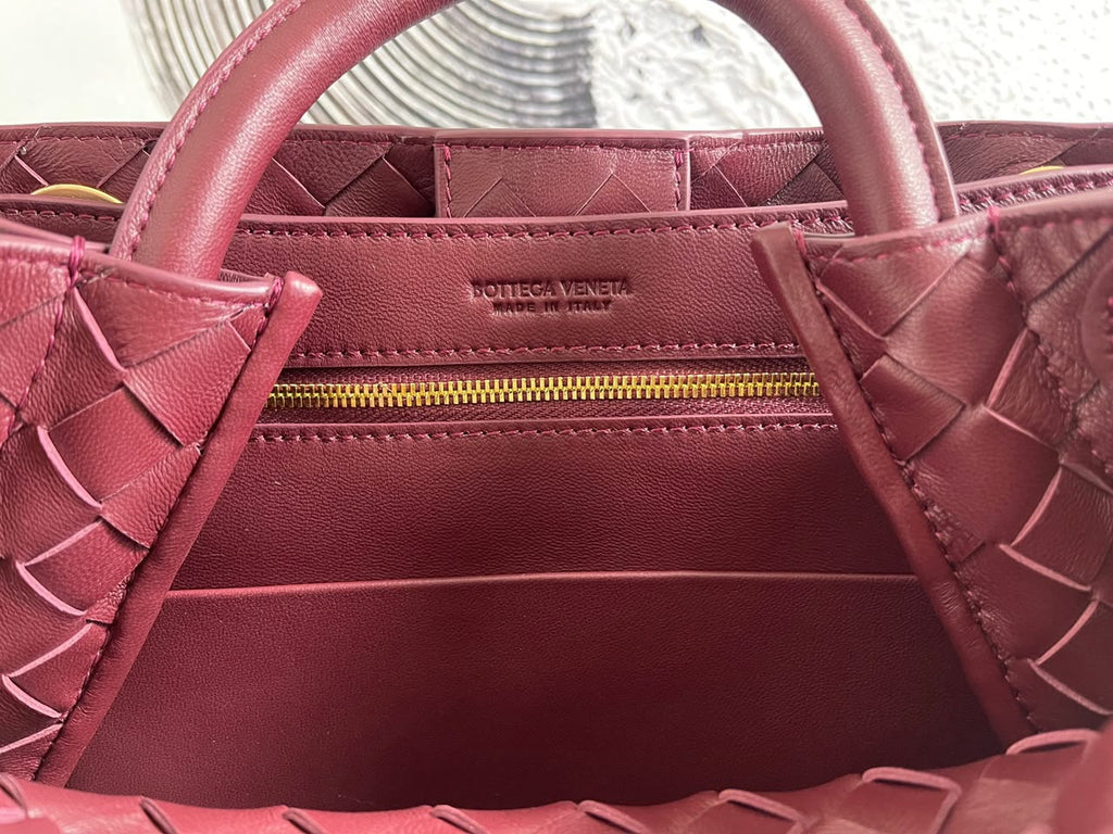 BOLSA BOTTEGA VENETA ANDIAMO INTRECCIATO VINHO