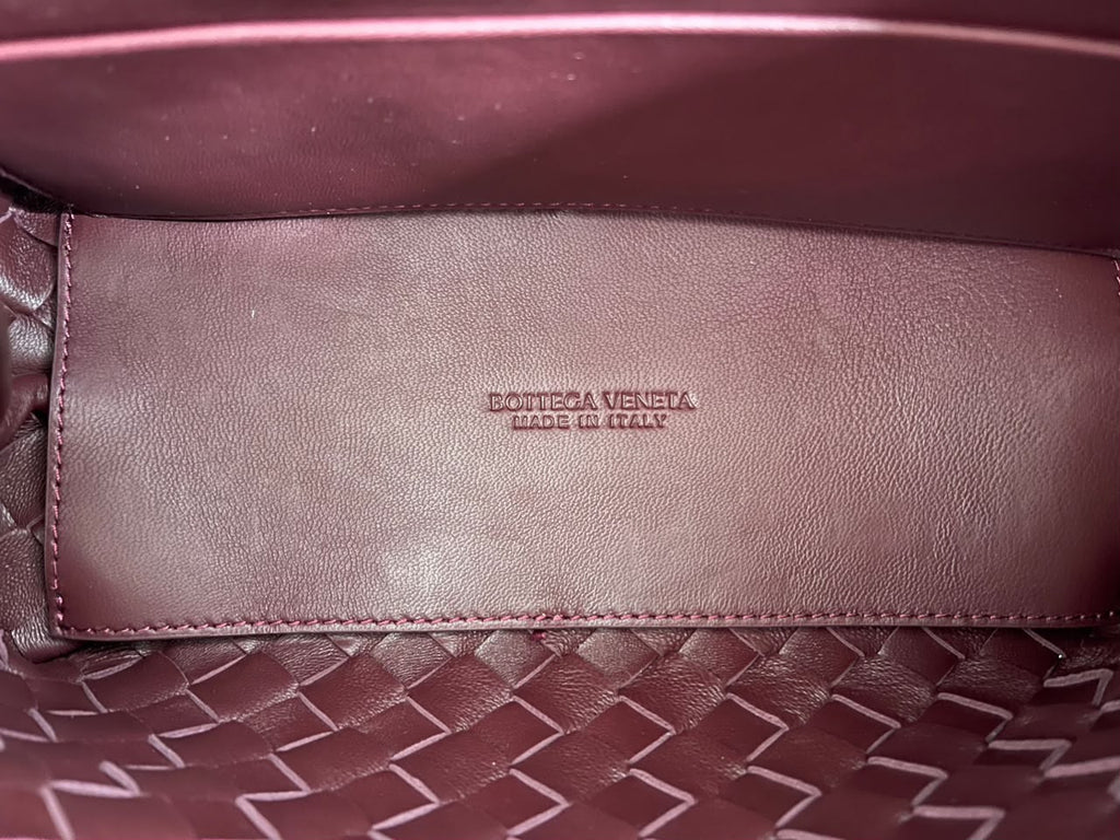 BOLSA BOTTEGA VENETA ANDIAMO INTRECCIATO VINHO