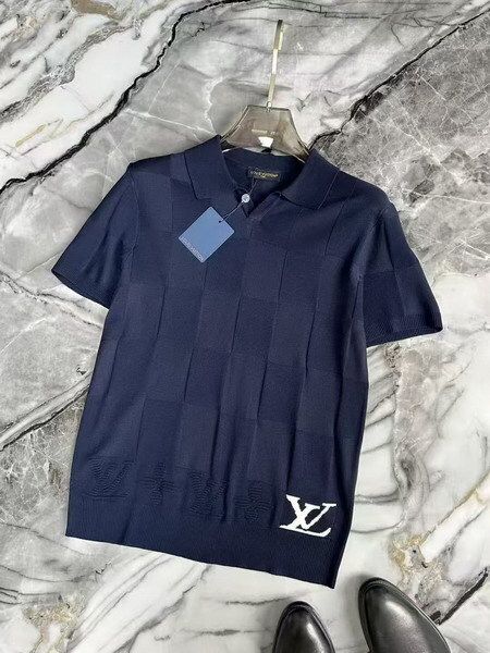 Polo Louis Vuitton Logo Marine