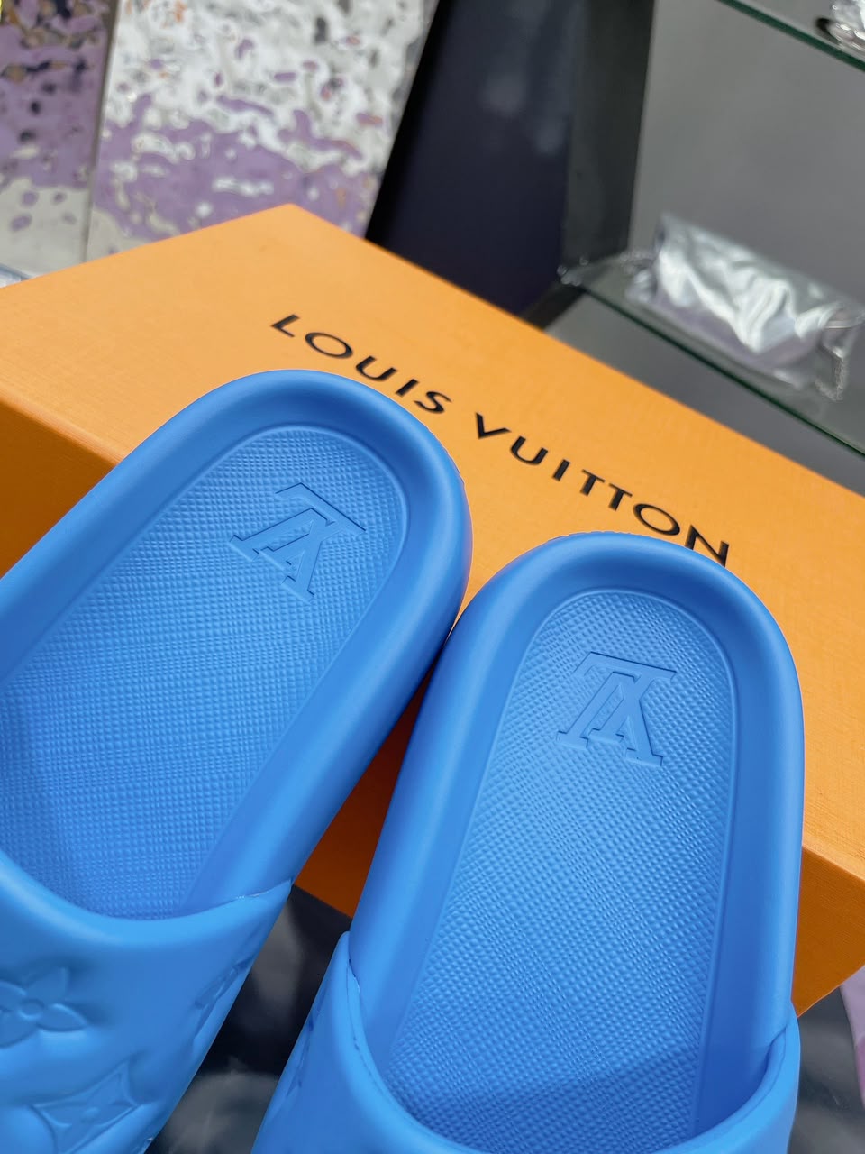 Chinelo  Louis Vuitton Waterfront Azul