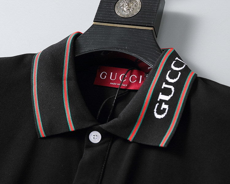 Polo Gucci Black Listra Red Logo Gola (Pronta Entrega) Tamanho G e GG