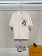 Camiseta Louis Vuitton Jacquard Bordada Genius