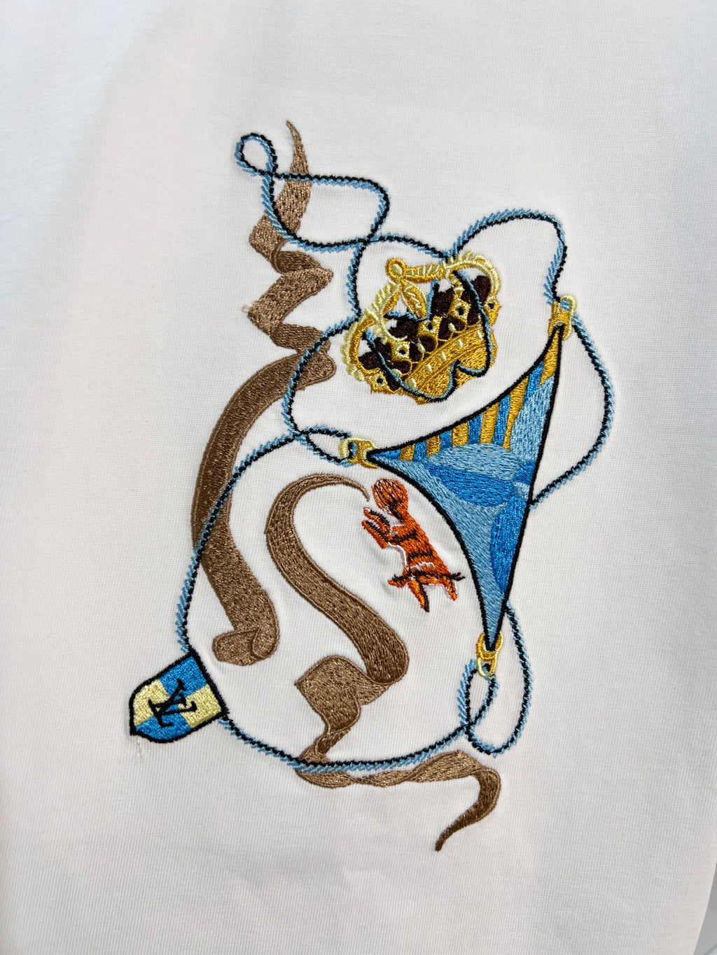 Camiseta Louis Vuitton Jacquard Bordada Genius