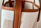 Bolsa Hermès Cabas H Biais 27 White Beige