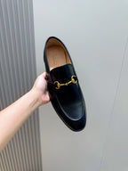 Sapato Gucci Emerald Horsebit Leather Black