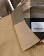 Camiseta Burberry Slim Fit Check Cotton Shirt Beige (Pronta Entrega) Tamanho G