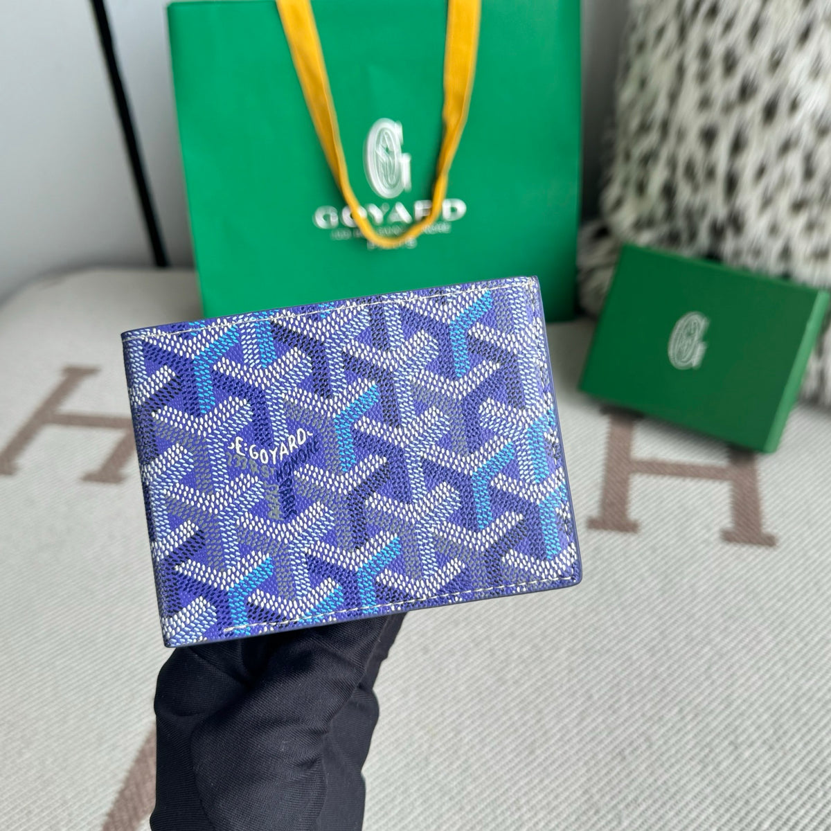 Porta Cartão Goyard VICTOIRE WALLET Blue
