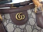 Gucci Diana Jumbo GG Tote Bag Small Camel/Ebony
