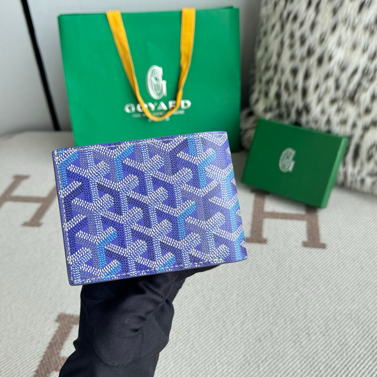 Porta Cartão Goyard VICTOIRE WALLET Blue