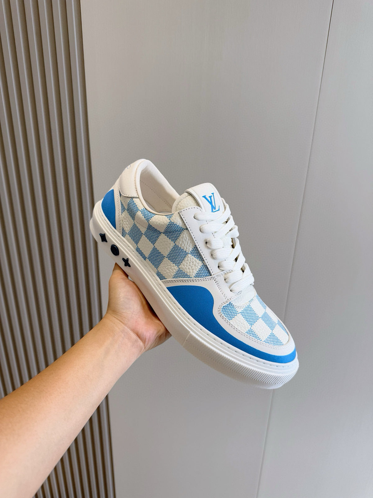 Tênis Louis Vuitton Ollie Blue/White Monogram