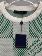 Camiseta Louis Vuitton Damier Knitted Sleeved Crewneck