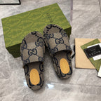 Chinelo Gucci Slipper Bege Monogram
