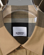Camiseta Burberry Slim Fit Check Cotton Shirt Beige (Pronta Entrega) Tamanho G
