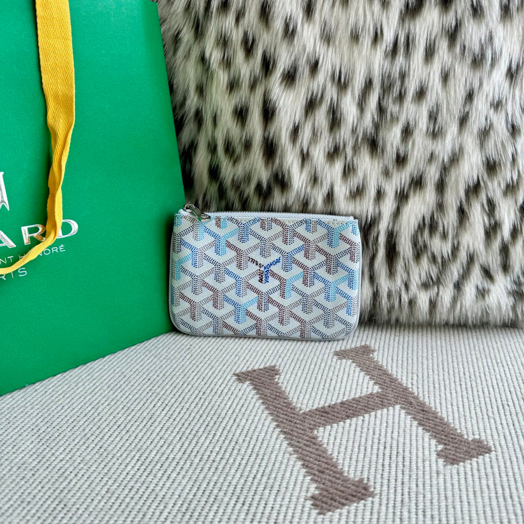Goyard Senat Nano key pouch multicolored powder White