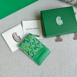 Porta Cartão Goyard Tarjetero Monedero Cremallera Green