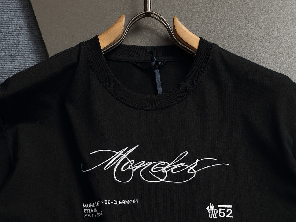 Camiseta Moncler Signature Black White