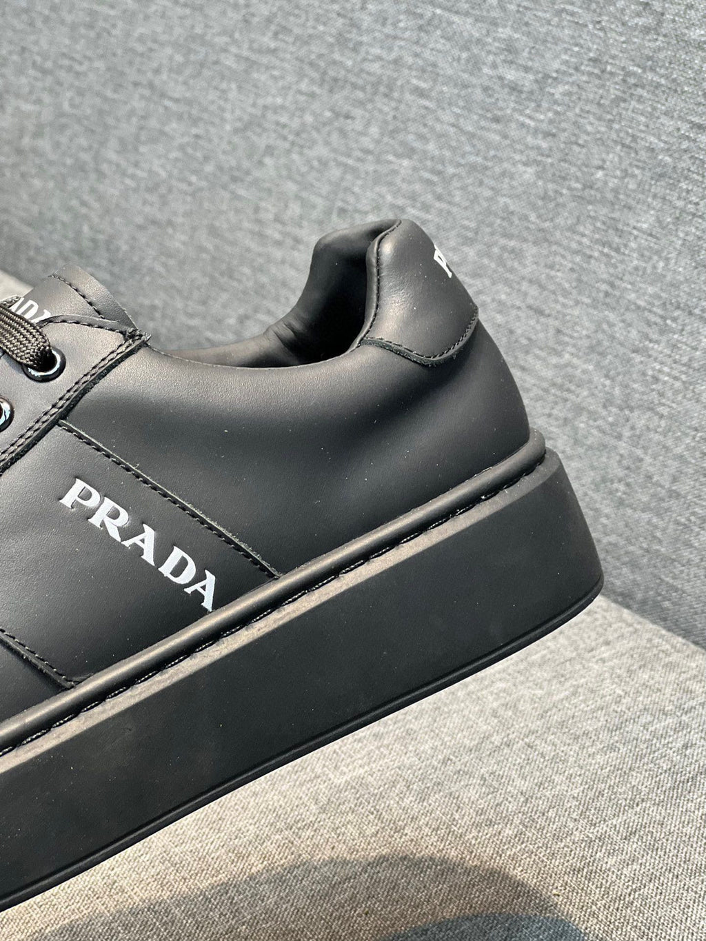 Prada Black Leather Sneaker