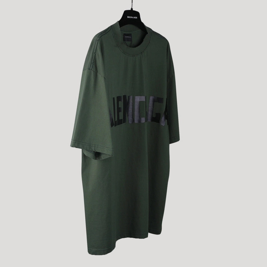 Camiseta Balenciaga Two Logo Green BB