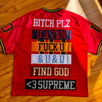 Camiseta Supreme Find God Football Red SS26-W1