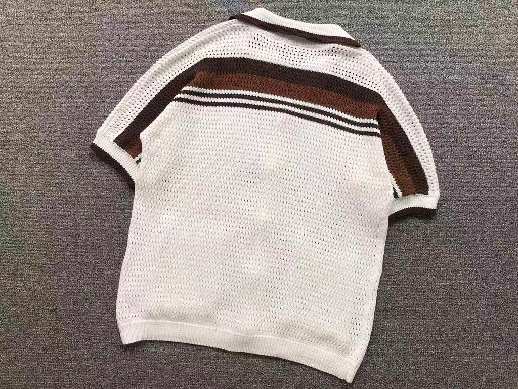 Conjunto CasaBlanca Tennis Stripe de crochê
