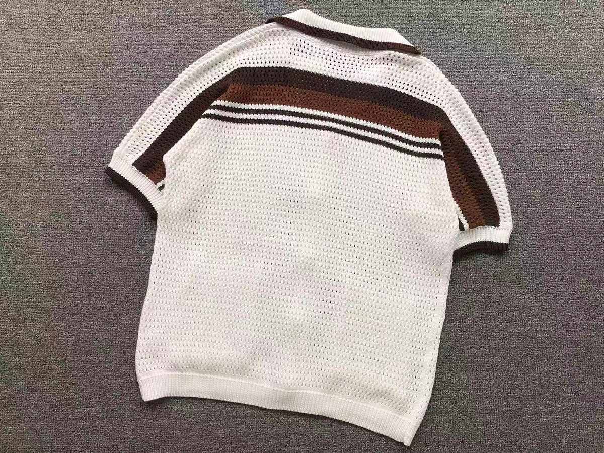 Conjunto CasaBlanca Tennis Stripe de crochê
