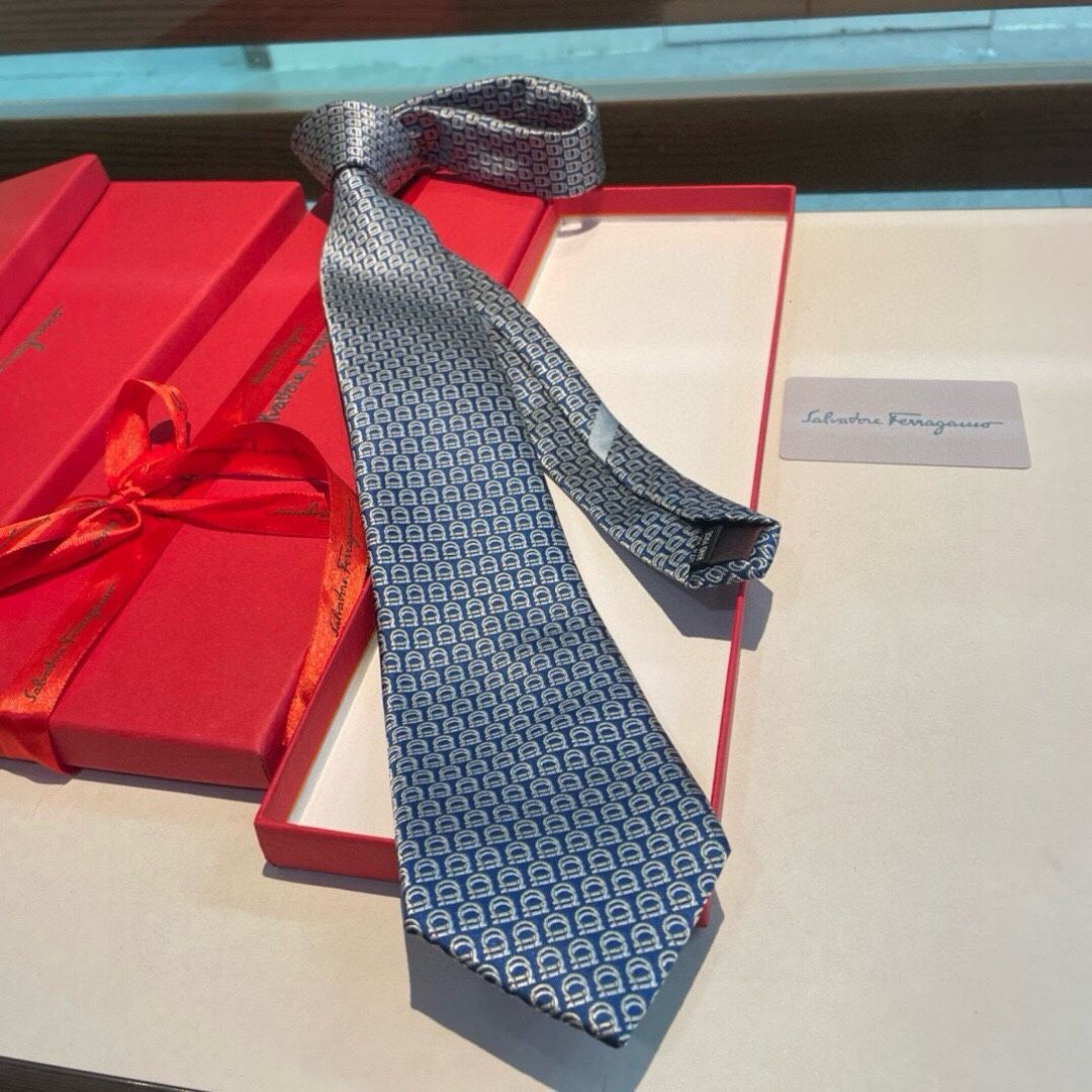 Gravata Ferragamo Gancini Blue
