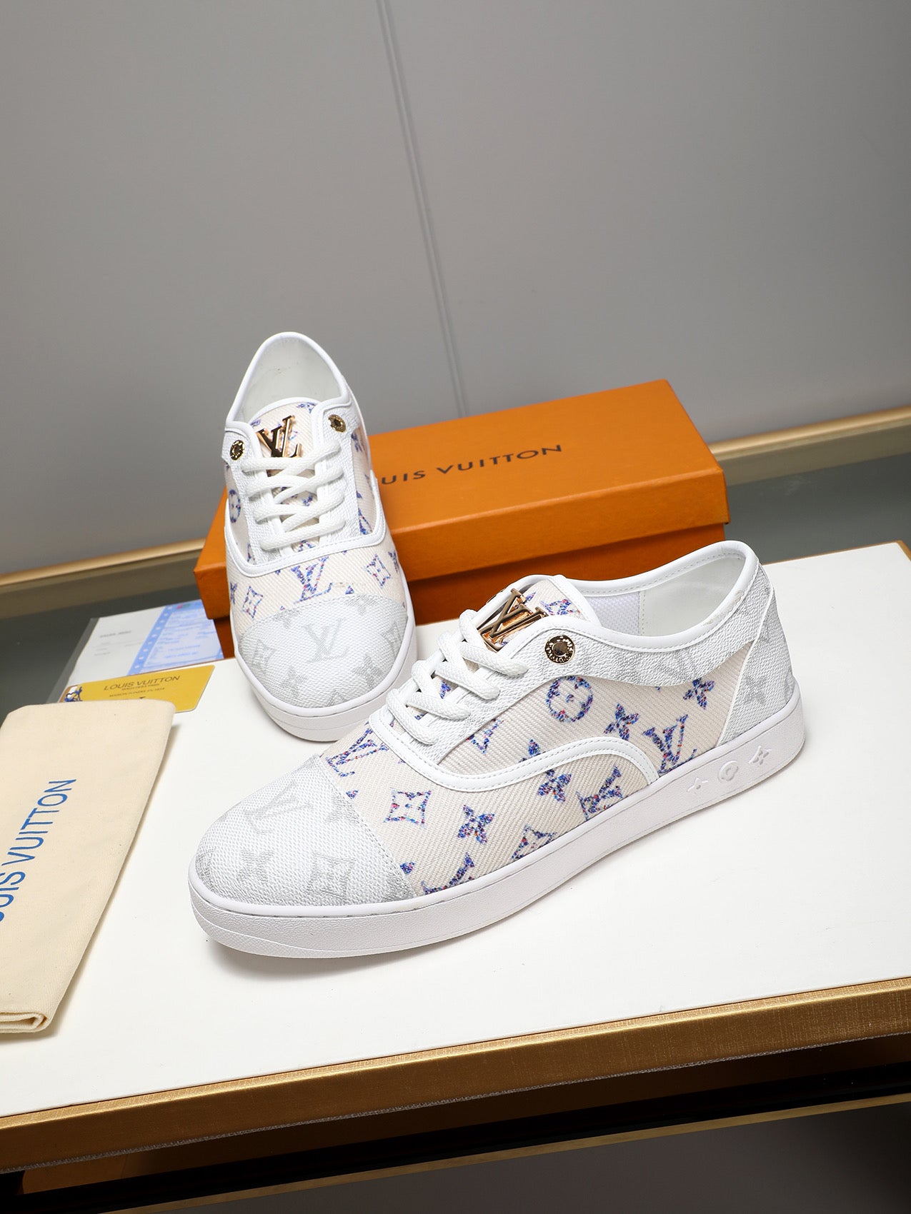 Tenis LV Match Up Monogram White Blue