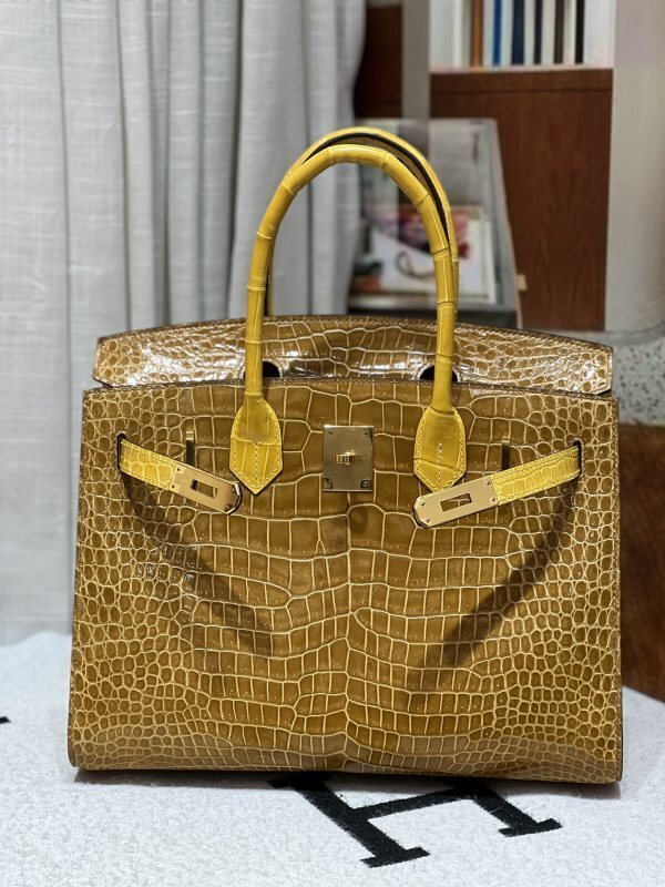 Bolsa Hermès Handmade Tote 30 Gold