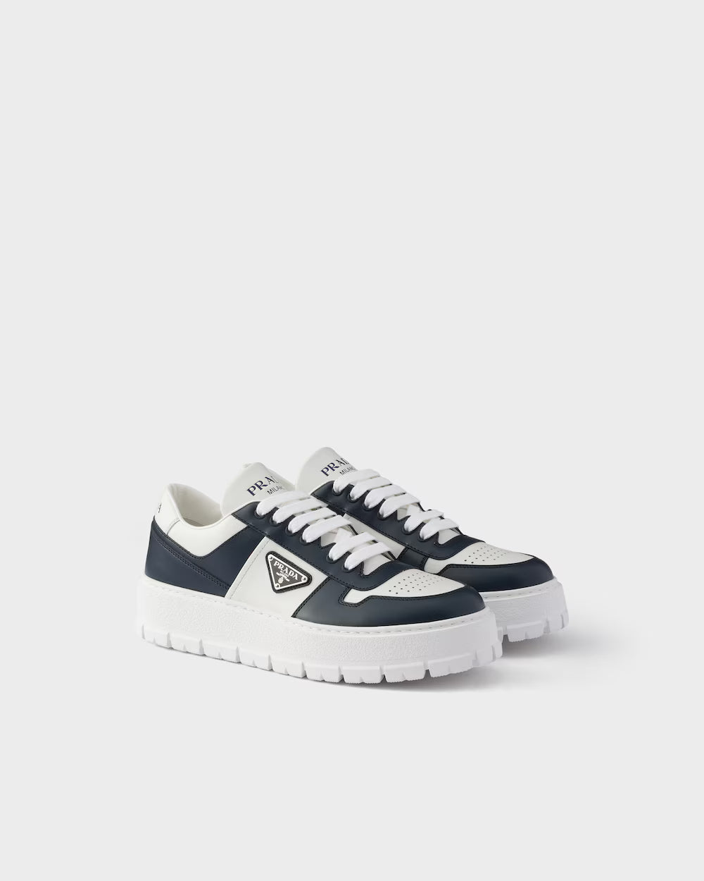 Tênis Prada Downtown Low Top Leather Black
