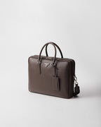 Messenger Prada Em Couro Saffiano Café
